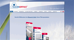 Desktop Screenshot of cleanoffice-feinstaubfilter.de